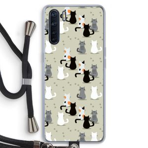 Katten: Oppo A91 Transparant Hoesje met koord