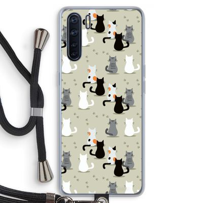 Katten: Oppo A91 Transparant Hoesje met koord
