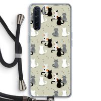 Katten: Oppo A91 Transparant Hoesje met koord