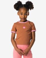 HEMA Kinder T-shirt Rib Hond Bruin (bruin)