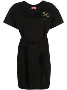 Kenzo robe à logo brodé - Noir