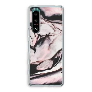 Roze stroom: Sony Xperia 5 III Transparant Hoesje