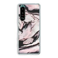 Roze stroom: Sony Xperia 5 III Transparant Hoesje