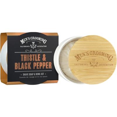 Scottish Fine Soaps Thistle & Black Pepper Shave Soap & Bowl Set