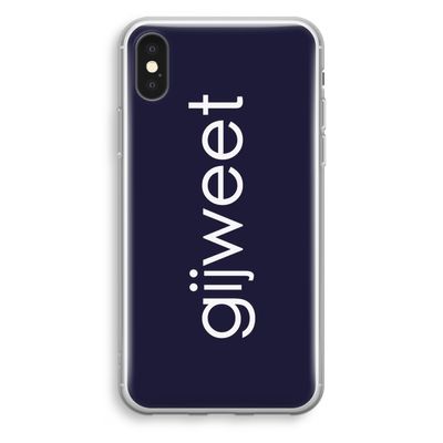 Gijweet: iPhone X Transparant Hoesje