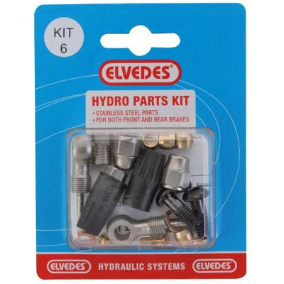 Elvedes Hydraulische onderdelen kit 6 m8x1 + banjo rvs