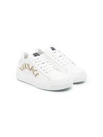 Versace Kids baskets Seashell Baroque Greca en cuir - Blanc - thumbnail