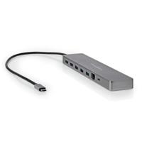 Nedis USB Multi-Port Adapter | USB 3.2 Gen 1 | USB-C Male | Micro SD / RJ45 Female / SD / 2x HDMI / 2x USB-C / 3x USB-A Female | 0.40 m | Rond |