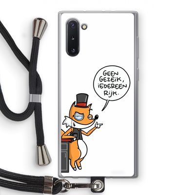Geen Gezeik: Samsung Galaxy Note 10 Transparant Hoesje met koord