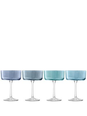 LSA International lot de quatre verres à cocktail Gems - Bleu