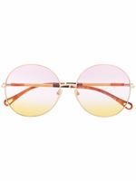 Chloé Eyewear lunettes de soleil CH0112S à monture ronde - Or