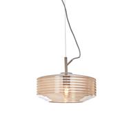 Hanglamp glas Verona geribbeld, amber