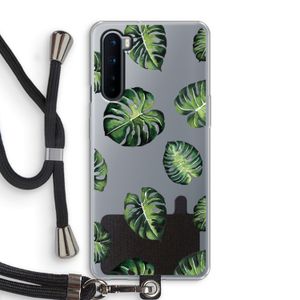 Tropische bladeren: OnePlus Nord Transparant Hoesje met koord