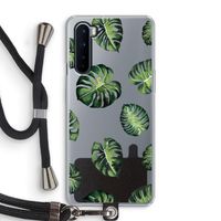 Tropische bladeren: OnePlus Nord Transparant Hoesje met koord