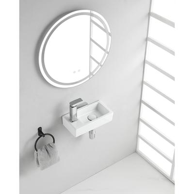 Wiesbaden Rhea S - Mini Fontein - Links - 36.5x18x9cm - Keramiek - Glans Wit