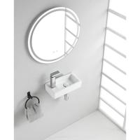 Wiesbaden Rhea S - Mini Fontein - Links - 36.5x18x9cm - Keramiek - Glans Wit