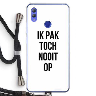 Ik pak nooit op: Honor Note 10 Transparant Hoesje met koord
