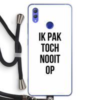 Ik pak nooit op: Honor Note 10 Transparant Hoesje met koord