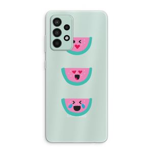 Smiley watermeloen: Samsung Galaxy A52s 5G Transparant Hoesje