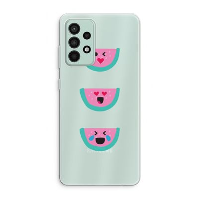 Smiley watermeloen: Samsung Galaxy A52s 5G Transparant Hoesje