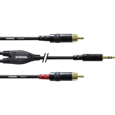 CORDIAL 0,9 M REAN JACKPLUG 3,5 MM/2X CINCH