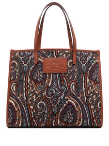 ETRO sac cabas à imprimé cachemire - Marron