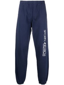 Sporty & Rich pantalon de jogging à logo imprimé - Bleu