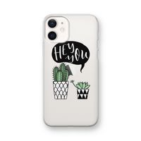 Hey you cactus: iPhone 12 mini Transparant Hoesje