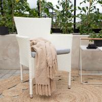 Nohr Tuinstoel 'Theressa' Wicker, kleur Wit Nohr Tuinstoel 'Theressa' Wicker, kleur Wit