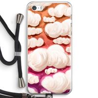 Katoen Wolken: iPhone 5 / 5S / SE Transparant Hoesje met koord