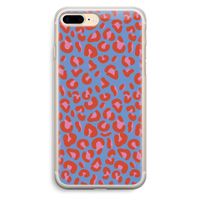 Leopard blue: iPhone 7 Plus Transparant Hoesje