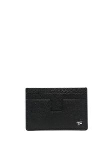 TOM FORD porte-cartes en cuir à plaque logo - Noir