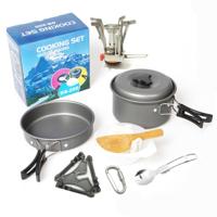 Draagbare outdoor set ketel hoofd combinatie Camping pot outdoor cookware set