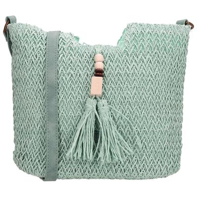 Beagles Rieten Schoudertas Lanzarote Mint