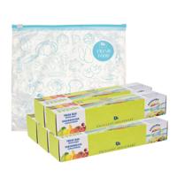 Keuken/diepvries vershoud zakken - 50x stuks - 3 liter inhoud - 27 x 28 cm - transparant