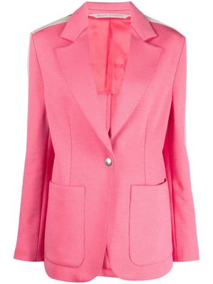 Palm Angels blazer boutonné à bords rayés - Rose