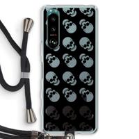 Musketon Skulls: Sony Xperia 5 III Transparant Hoesje met koord - thumbnail