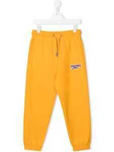 Diesel Kids pantalon de jogging à logo brodé - Orange