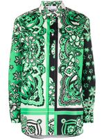 RED Valentino chemise en coton à imprimé bandana - Vert