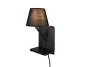 Trio Strak nachtlampjeComfort zwart - met usb - 262670132 Trio Strak nachtlampjeComfort zwart - met usb - 262670132