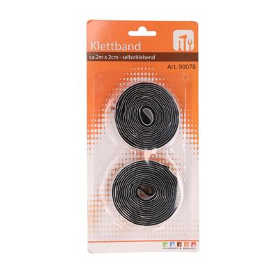 Klittenband op rol - 2x rollen - zelfklevend - zwart - 200 x 2 cm - velcro tape Klittenband op rol - 2x rollen - zelfklevend - zwart - 200 x 2 cm - velcro tape