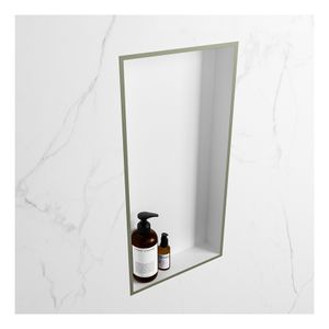 Wandnis Solid Surface Easy | In- en opbouw | 30x60x8 cm | 1 vak | Army/Talc