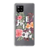 Hello in flowers: Samsung Galaxy A42 5G Transparant Hoesje - thumbnail