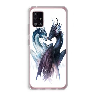 Yin Yang Dragons: Samsung Galaxy A51 5G Transparant Hoesje