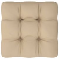 vidaXL Bankkussen pallet 70x70x10 cm beige - thumbnail