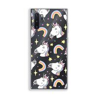 Rainbow Unicorn: Samsung Galaxy Note 10 Plus Transparant Hoesje