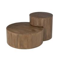 J-line - Set Van 2 Bijzettafels Toge Mango Hout Bruin - 75x75x30cm J-line - Set Van 2 Bijzettafels Toge Mango Hout Bruin - 75x75x30cm
