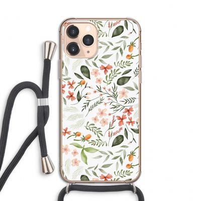Sweet little flowers: iPhone 11 Pro Transparant Hoesje met koord