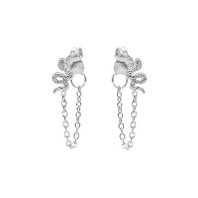 Karma Oorbellen Chain Snake Zilver