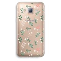 Small white flowers: Samsung Galaxy J3 (2016) Transparant Hoesje
